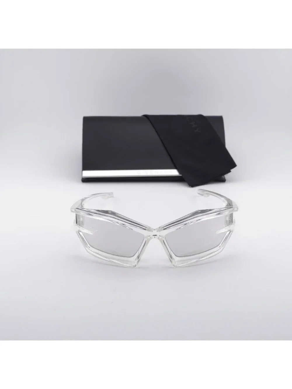 Givenchy GV40049U 26G Geometric Sunglasses - Transparent /Silver Mirror